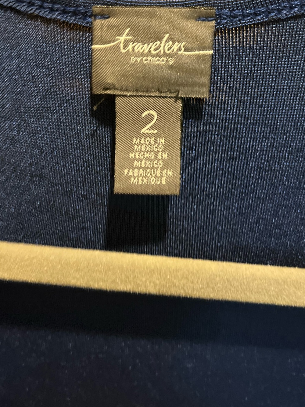 58. WOMENS CHICO’S TRAVELERS 2/L DETAIL TOP - Picture 2 of 5